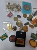 Lot of Various Tokens w/ Adv. And Pins w/ Adv. -