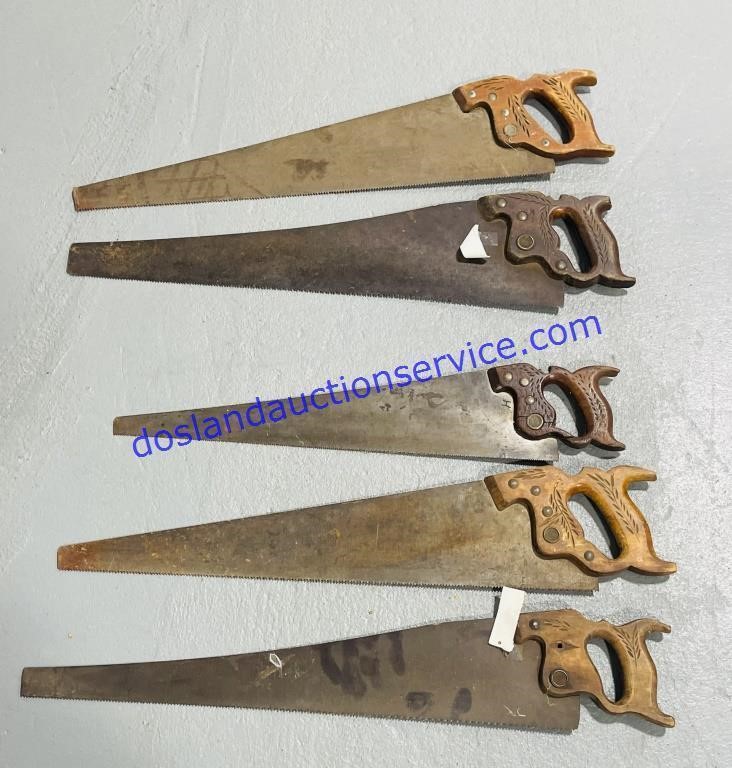 Lot of (5) Hand Saws