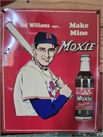 Vintage metal moxie advertising sign