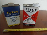 LINSEED OIL AND SPRAYING THINNER CANS