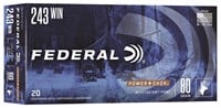 Federal 243AS PowerShok Hunting 243 Win 80 gr Jack