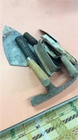 Masonry tool lot to include, Mason's hammer,