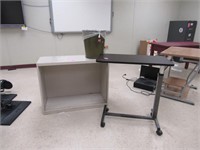 Bookcase, Hospital Table, Trash Can