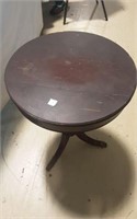 26" tall wooden side table