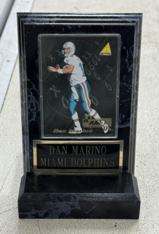 Dan Marino Football Card on Plaque