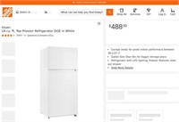 E9366  Vissani 18 cu. ft. Top Freezer Refrigerator