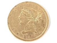 1905-S $5 Gold Half Eagle