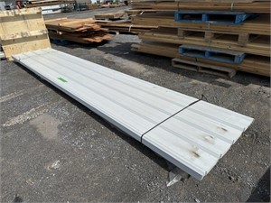 (100) Sheets White Steel Siding Roofing 16FTX3FT