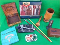 WOOD MOTAR PESTAL TOOL WOOD BOX BRUSHES PATCH LOT