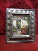 Oil painting artist signed framed.