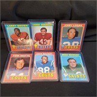 6- Football Cards 1971