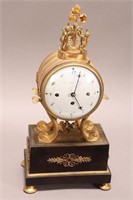 19th Century Viennese Gilt Mantle Clock,