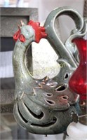 CERAMIC ROOSTER CANDLE LIGHT