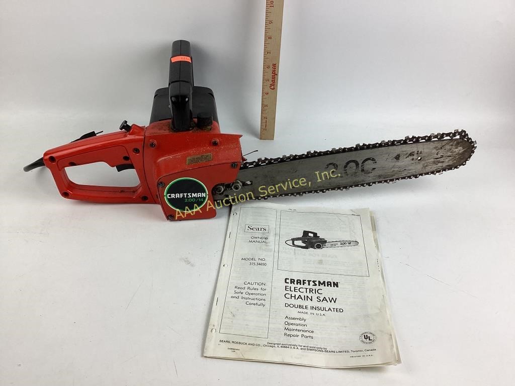 Sears Craftsman electric chainsaw