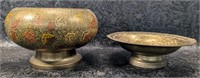 Footed Brass Bowls