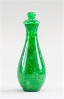 Chinese Imperial Green Jadeite Snuff Bottle