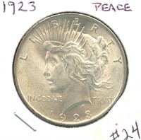 1923 Peace Silver Dollar - Nice XF