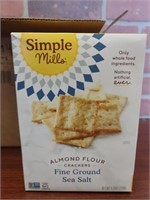 TWO CASES OF SIMPLE MILLS SEA SALT ALMOND CRACKERS