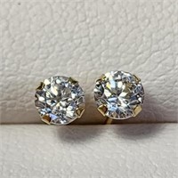 14K Gold & CZ  Earrings