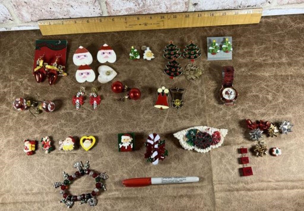 ASSORTED CHRISTMAS JEWELRY & MAKINGS FOR