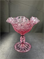 Fenton Ruffled Compote Candy Dish