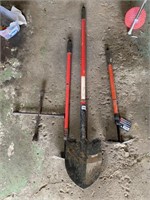 TIRE IRON, SHOVEL, PICK