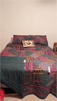 QUEEN SIZE BED WITH FRAME AND LINENS -  - THIS ITE