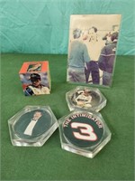 Dale Earnhardt photo, coasters and cube