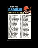 1971 Topps #123 2nd Series Checklist EX to EX-MT+