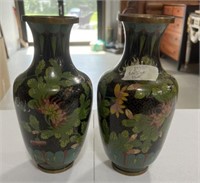 Pair of Chinese Cloisonné© Enamel Vases