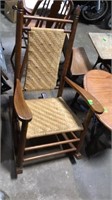 Weave bottom and back rocking chair excellent
