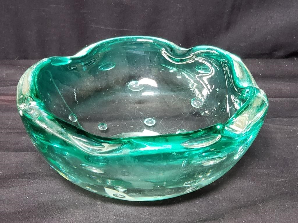 Murano style art glass ash tray,