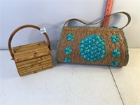 Straw & Wood Purses