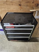 metal 4-drawer tool box (no key)