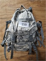 military bag with supplies