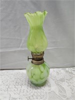Vintage Pretty Green Mini Oil Lamp