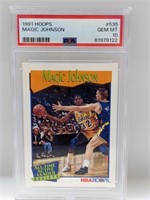 1991 NBA Hoops Magic Johnson 535 PSA 10