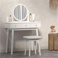 SDHYL Vanity Table Set, Makeup Table Set with 3