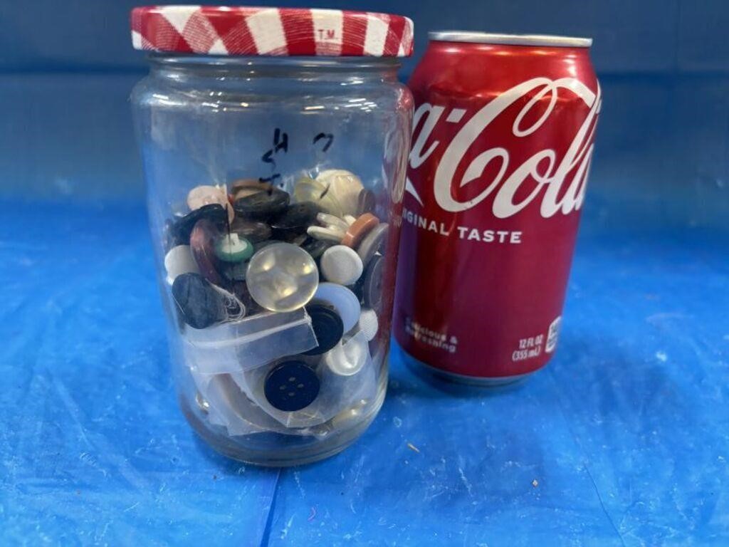 Jar w/ Assorted Buttons