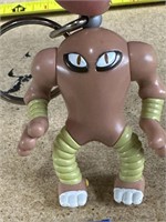 Vintage Pokemon Keychain Hitmonlee Figure