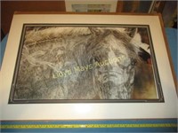 Judy Larson "Red Horse" Signed Numbered Print