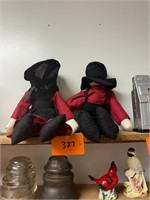 Pair of 12 Inch No Face Amish Dolls