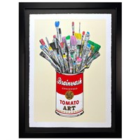 Mr. Brainwash, "Tomato Pop (Off-White)" Framed Lim