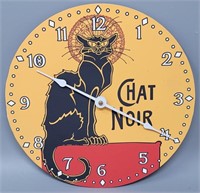 Chat Noir Black Cat Round Wall Clock