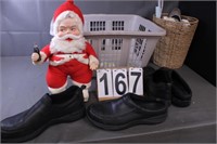 Santa Clause - Waste Basket -Shoes LL Bean Size 12