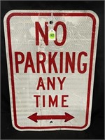 NO PARKING ANYTIME 18" X 12" METAL SIGN