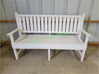5 foot Pollywood White Porch Bench #1
