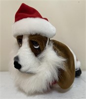 Christmas plush dog