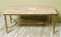 Classically Styled Brass and Marble Coffee Table.
