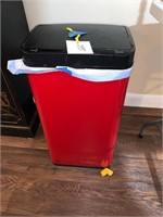 RED TRASH CAN